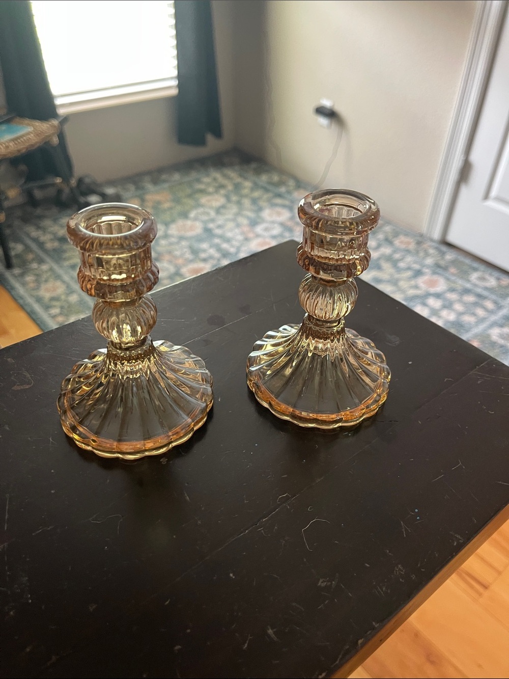 Candle holders pair